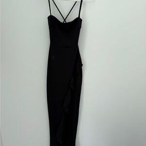 Windsor Black Spaghetti Strap Slip Dress